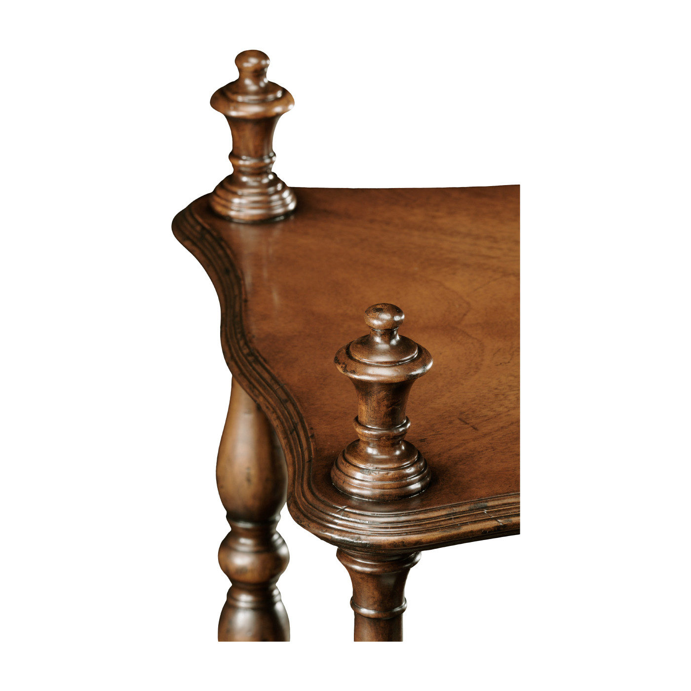Mahogany Four-Tier Étagère with Serpentine Shelf