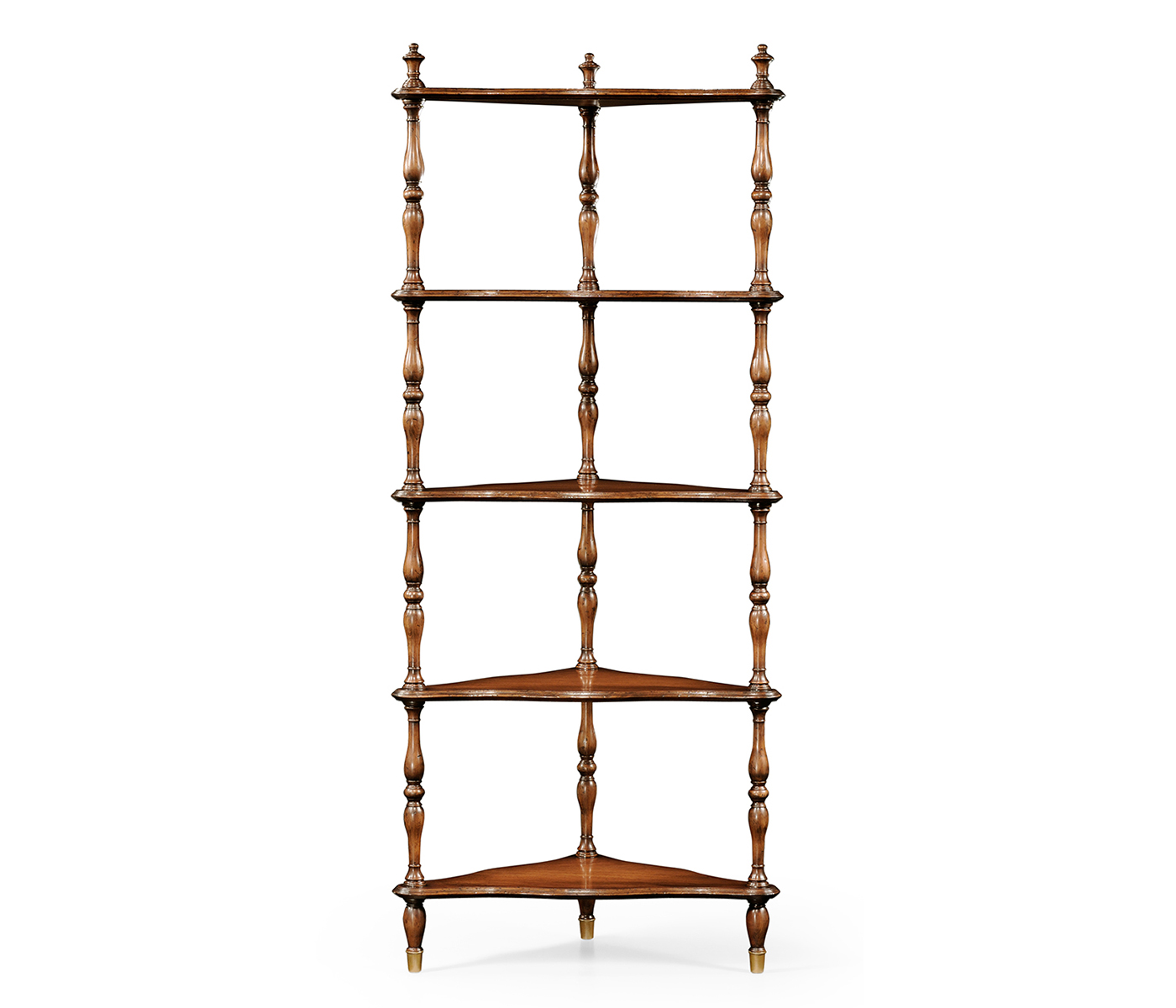 Mahogany Five-Tier Corner Étagère