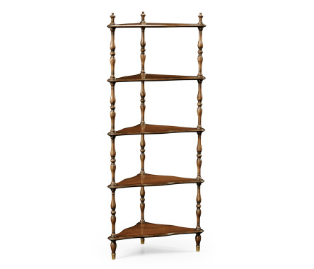 Mahogany Five-Tier Corner Étagère