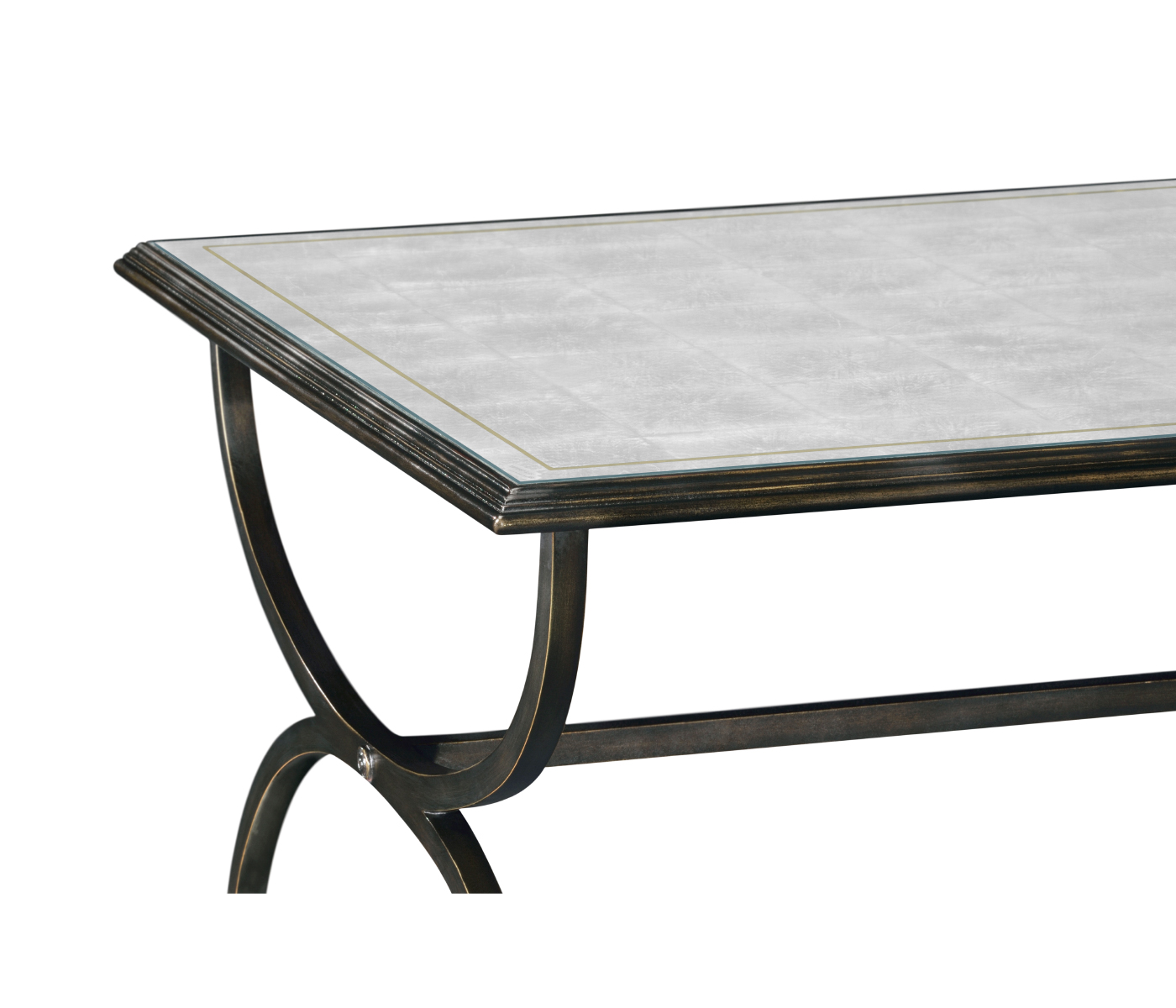Églomisé & Bronze Iron Coffee Table