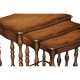 Mahogany Nest of Three Tables Turned Legs