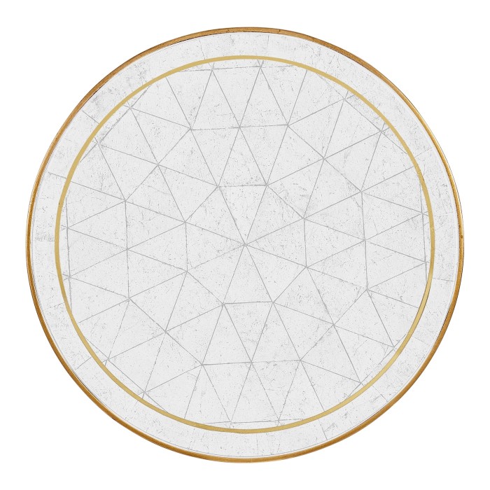 Églomisé & Gilt Iron Round Wine Table