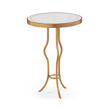 Églomisé & Gilt Iron Round Wine Table