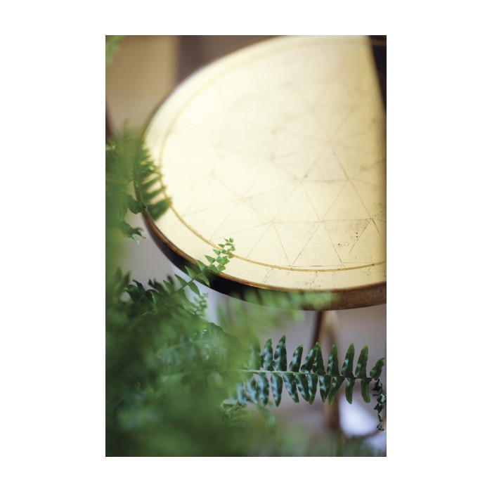 Églomisé & Gilt Iron Round Wine Table