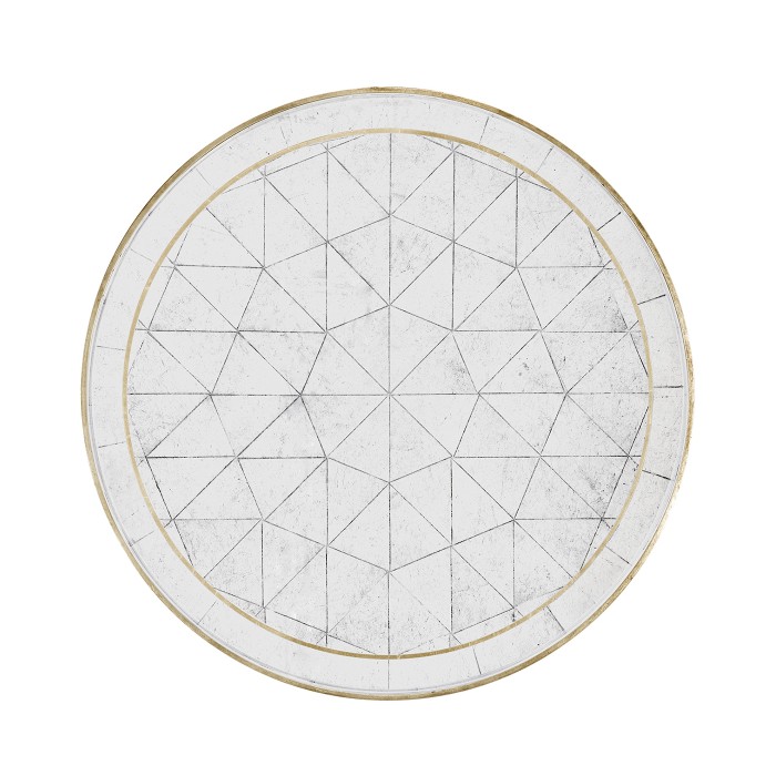 Églomisé & Silver Iron Round Wine Table