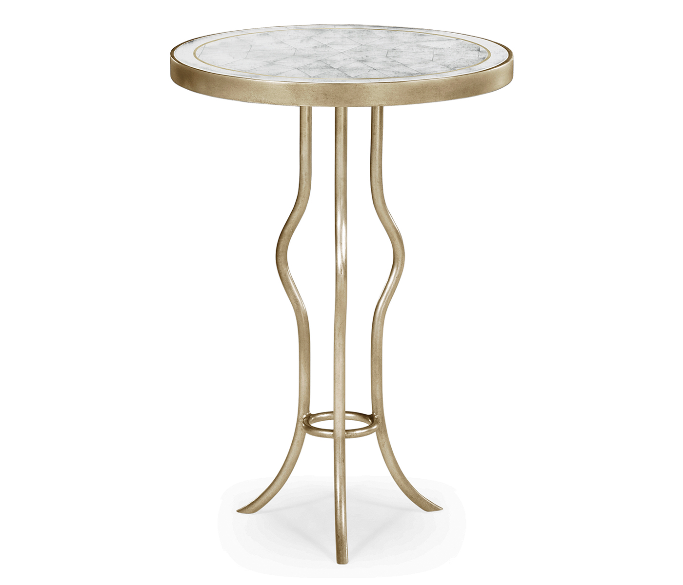 Églomisé & Silver Iron Round Wine Table