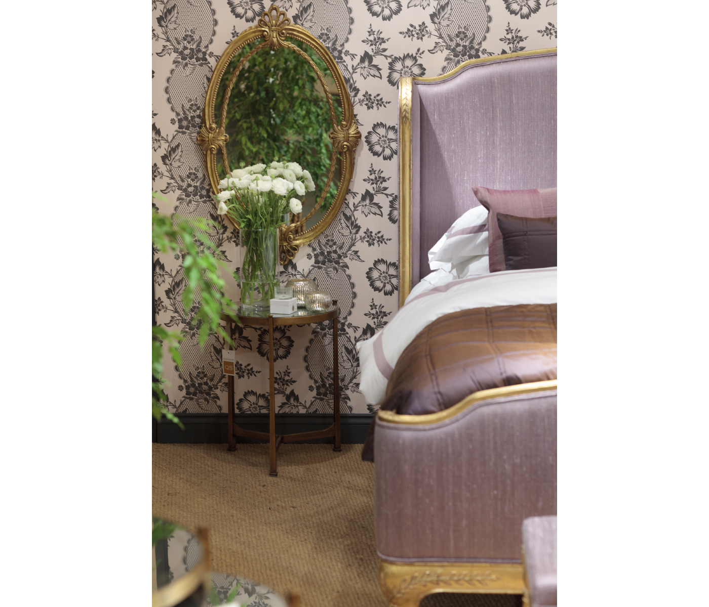 Shagreen Green & Bronze Medium Iron Lamp Table