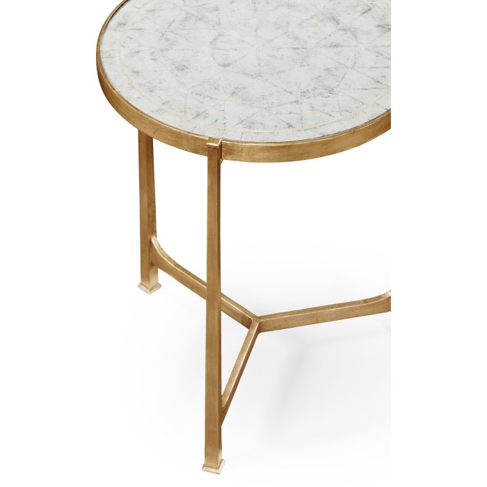Églomisé & Gilded Iron Medium Lamp Table