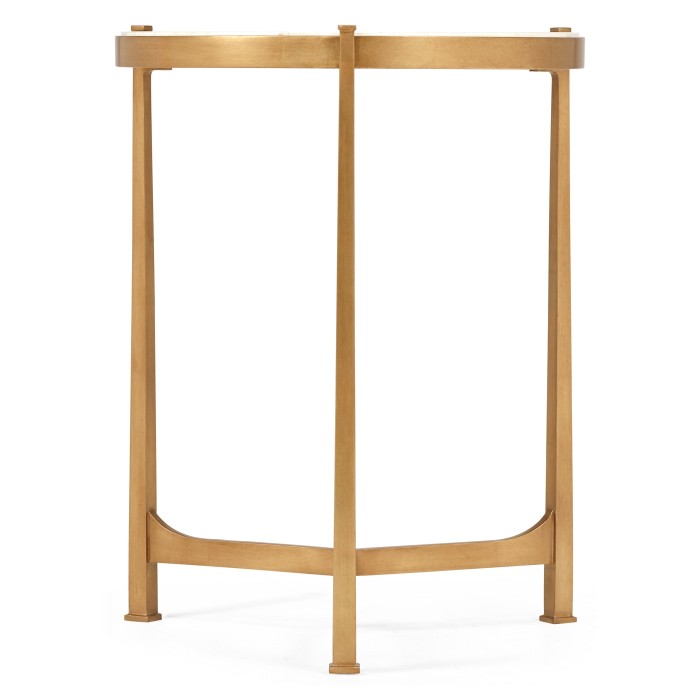 Ivory Scagliola & Gilded Medium Iron Lamp Table