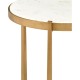 Ivory Scagliola & Gilded Medium Iron Lamp Table