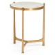 Ivory Scagliola & Gilded Medium Iron Lamp Table