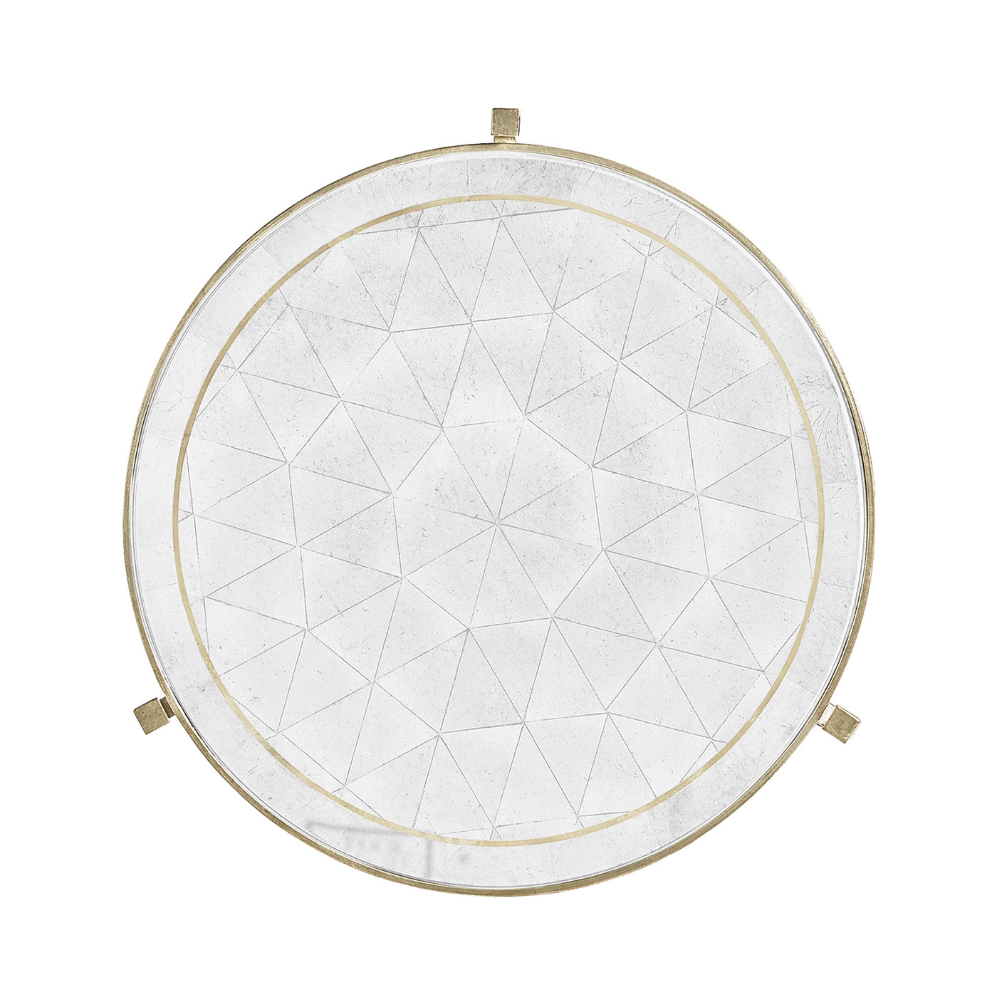 Églomisé & Silver Medium Iron Lamp Table