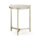Ivory Scagliola & Silver Medium Iron Lamp Table