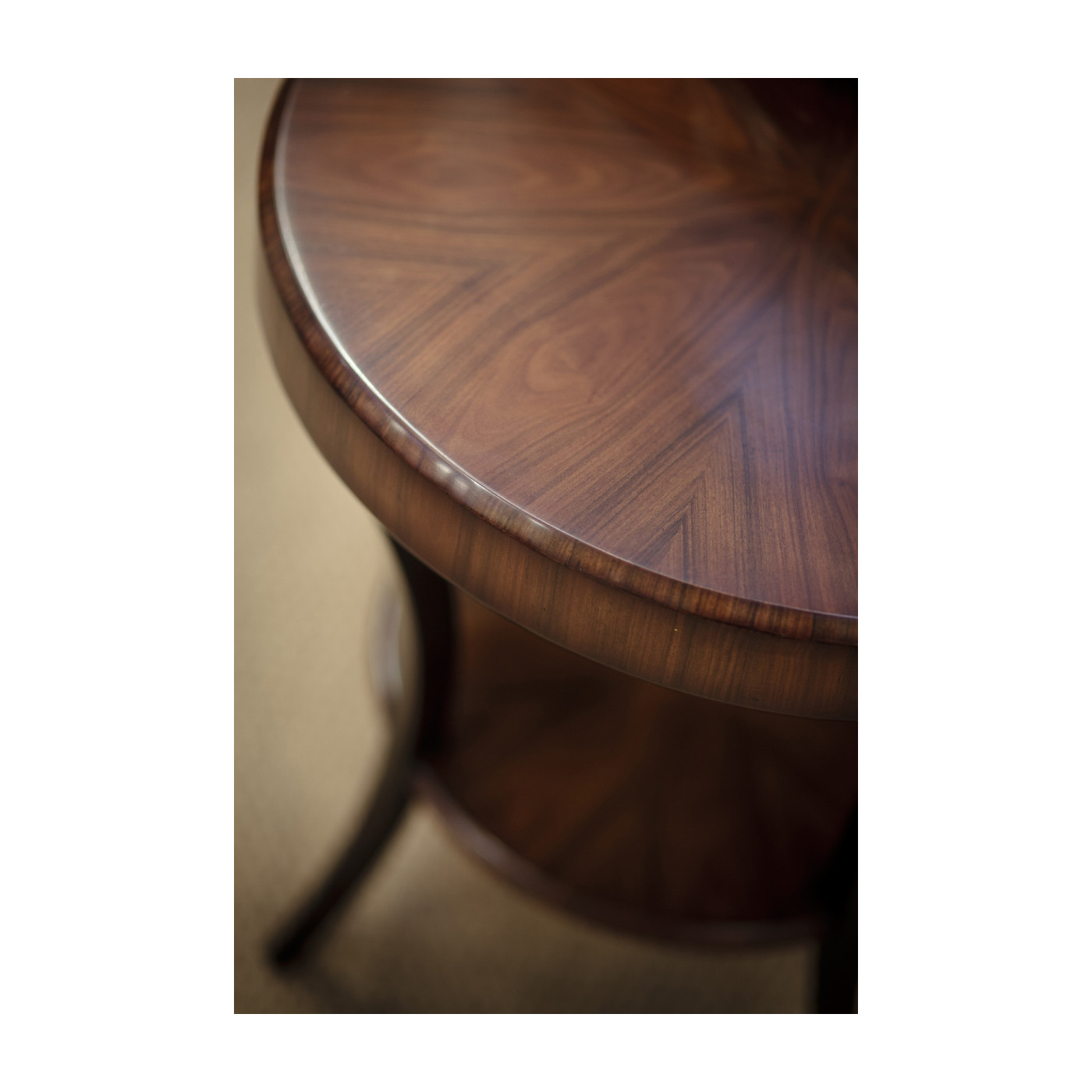 Art Deco Satin Round Side Table