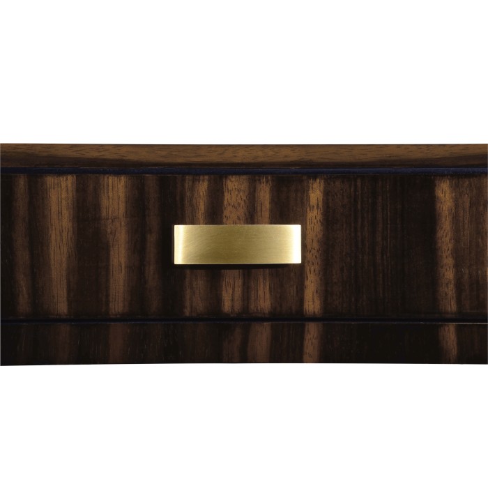 Rectangular Art Deco Macassar Ebony High Lustre Side Table with Drawer