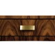 Art Deco High Lustre Rectangular Side Table with Drawer 