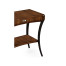 Art Deco rectangular side table with drawer and stainless steel handle (Satin)