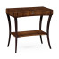 Art Deco rectangular side table with drawer and stainless steel handle (Satin)