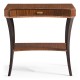 Art Deco Satin Rectangular Side Table with Drawer