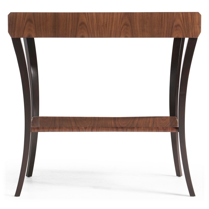 Art Deco Satin Rectangular Side Table with Drawer