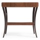 Art Deco Satin Rectangular Side Table with Drawer