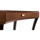 Art Deco Satin Rectangular Side Table with Drawer