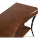 Art Deco Satin Rectangular Side Table with Drawer