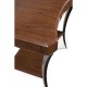 Art Deco Satin Rectangular Side Table with Drawer