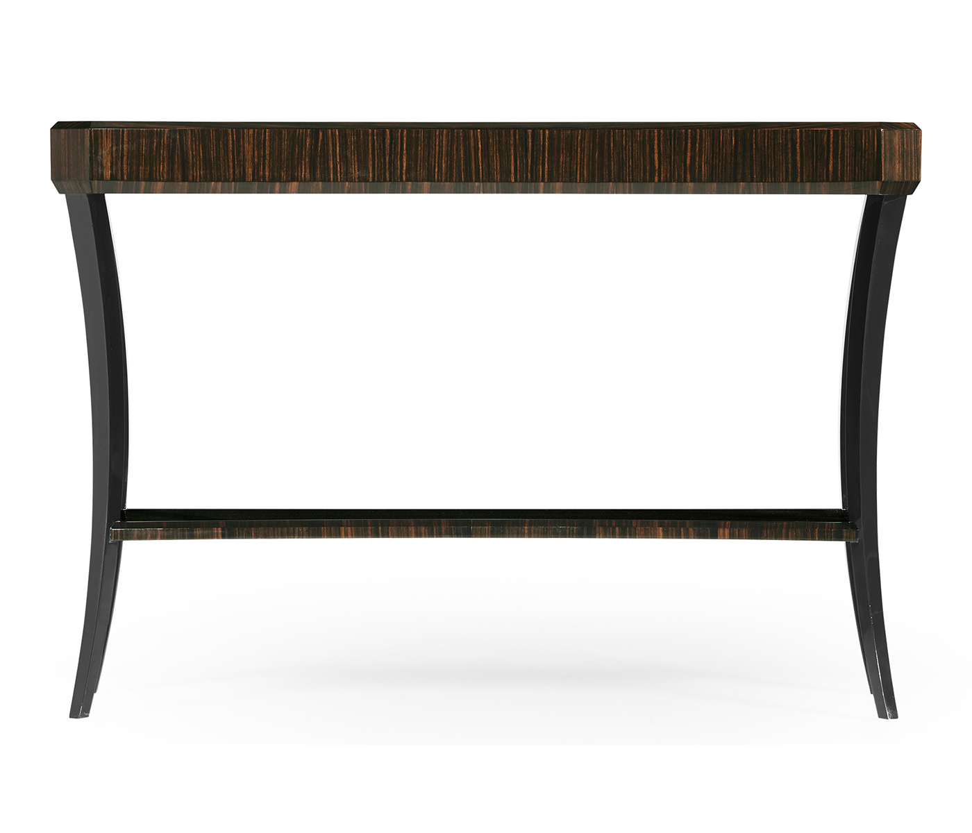 Rectangular Art Deco Macassar Ebony High Lustre Console Table