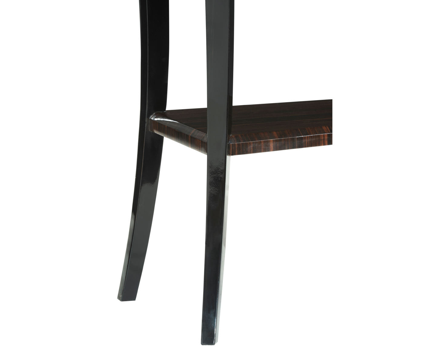 Rectangular Art Deco Macassar Ebony High Lustre Console Table