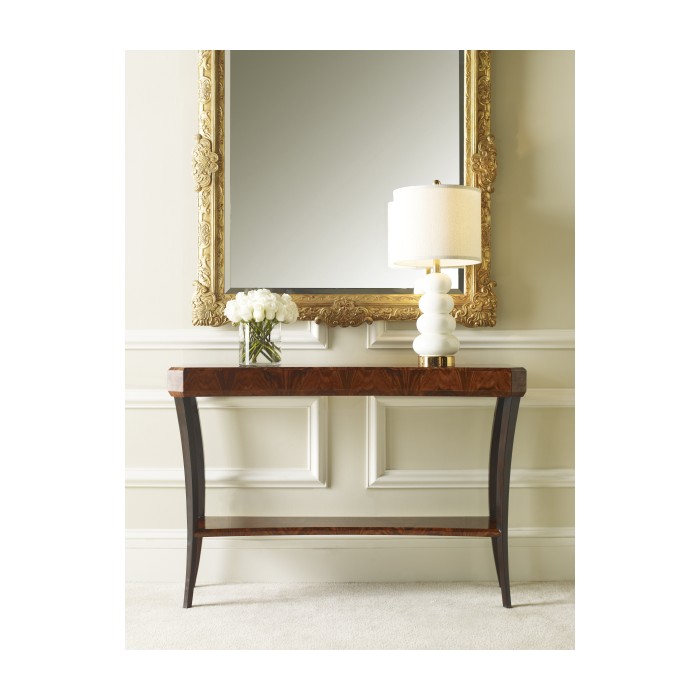 Rectangular Art Deco Macassar Ebony High Lustre Console Table