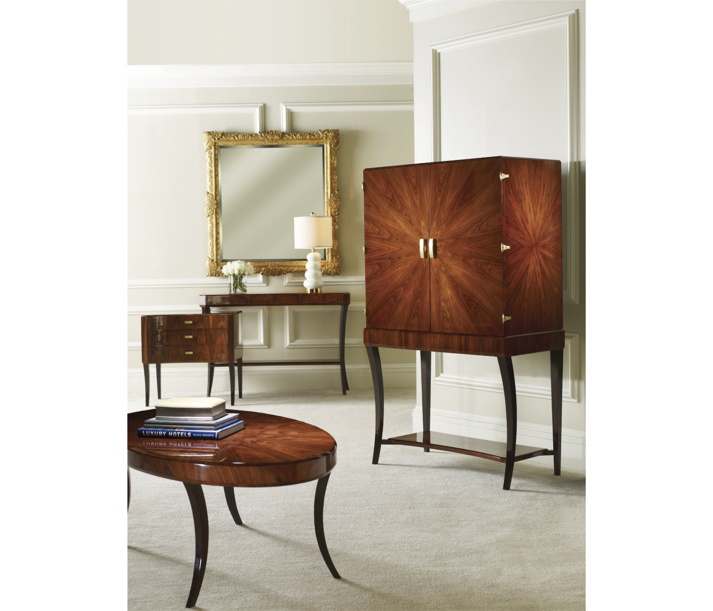 Art Deco High Lustre Console Table