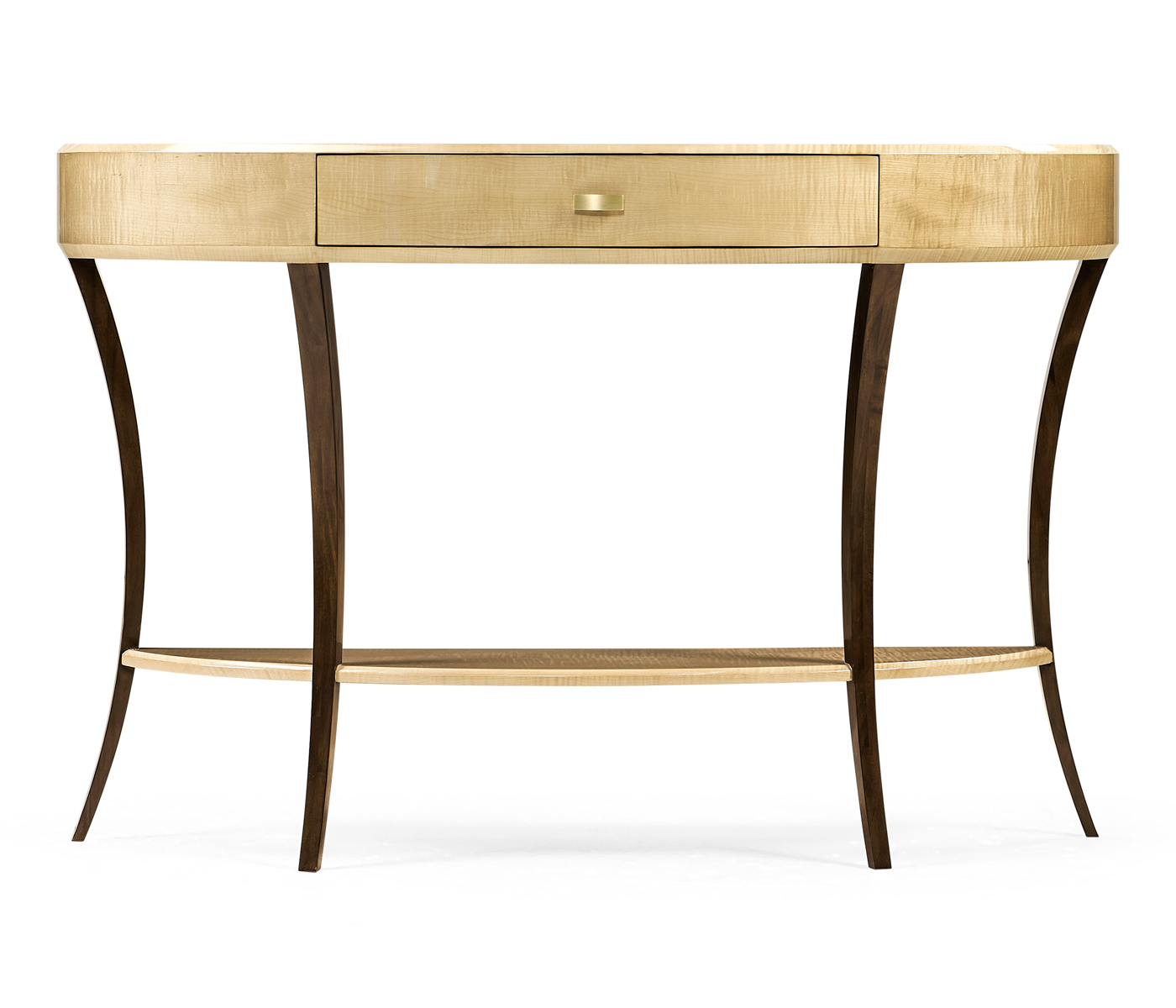 Art Deco Large Demilune Console Table with Drawer