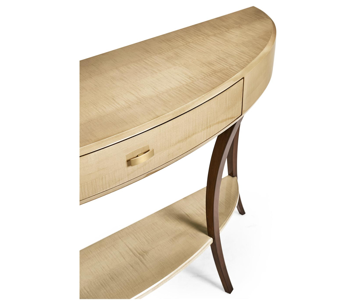 Art Deco Large Demilune Console Table with Drawer