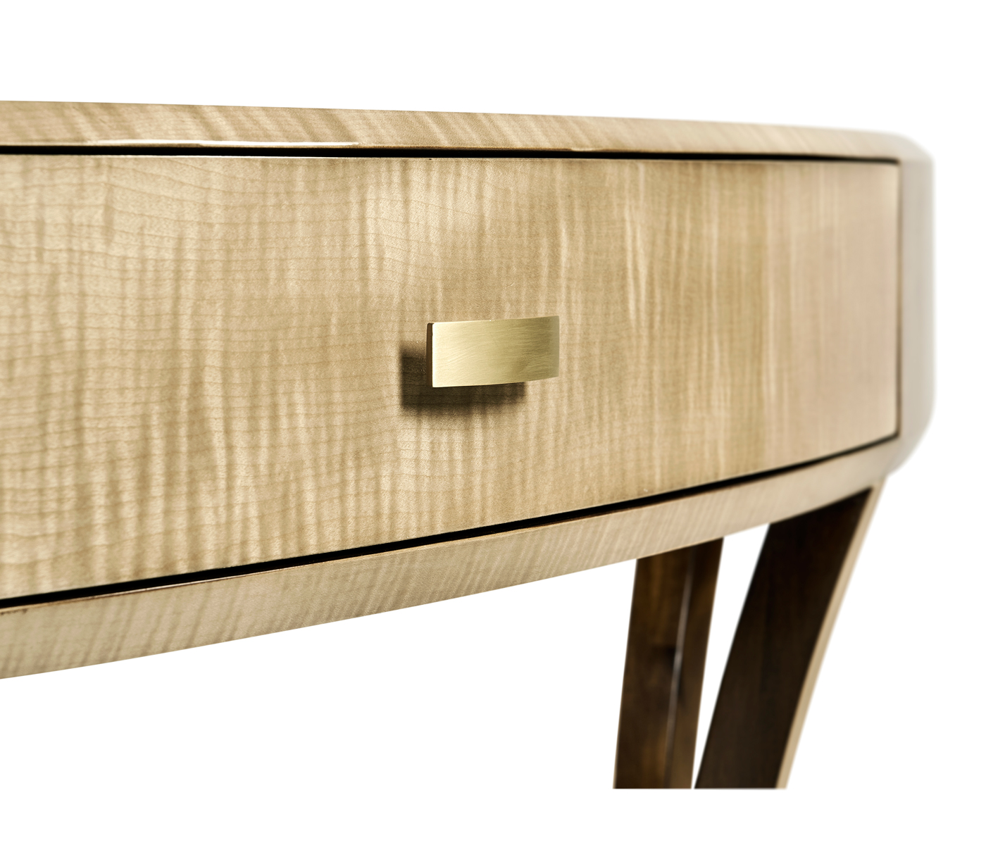 Art Deco Large Demilune Console Table with Drawer