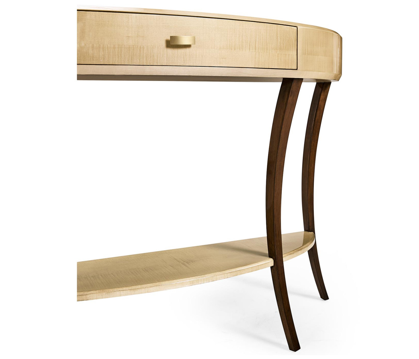 Art Deco Large Demilune Console Table with Drawer