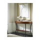 Art Deco High Lustre Large Demilune Console Table with Drawer