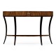 Art Deco large demilune console table with drawer and stainless steel handle (Satin)