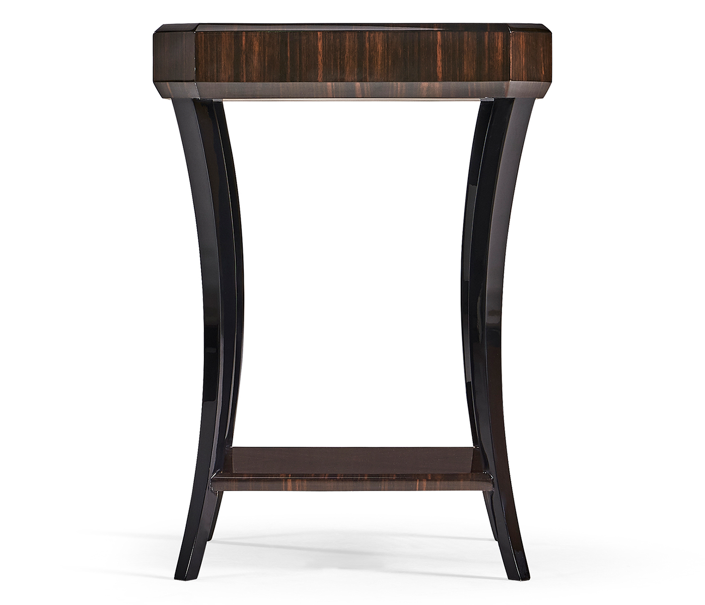 Small Square Art Deco Macassar Ebony High Lustre Side Table