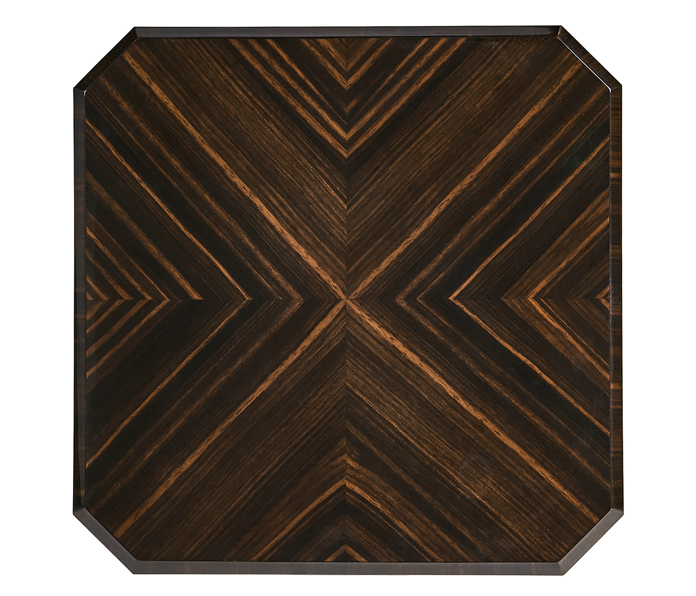 Small Square Art Deco Macassar Ebony High Lustre Side Table