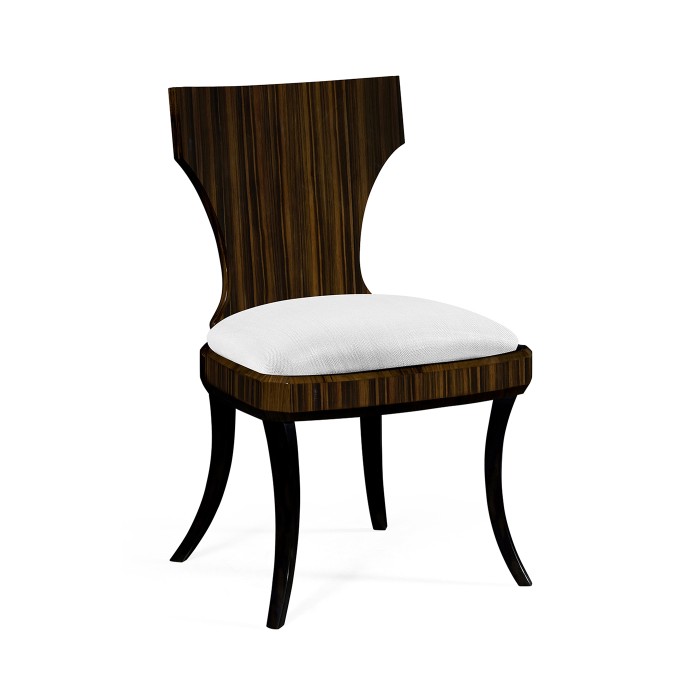 Art Deco Macassar Ebony High Lustre Klismos Chair