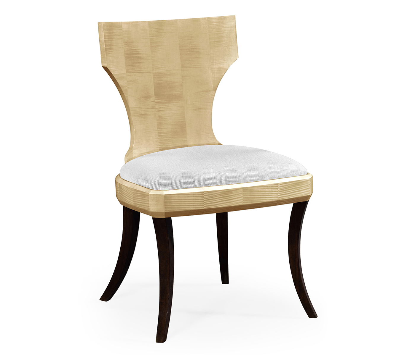 Art Deco Champagne High Lustre Klismos Chair