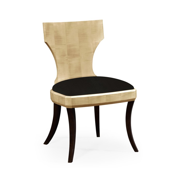 Art Deco Champagne High Lustre Klismos Chair