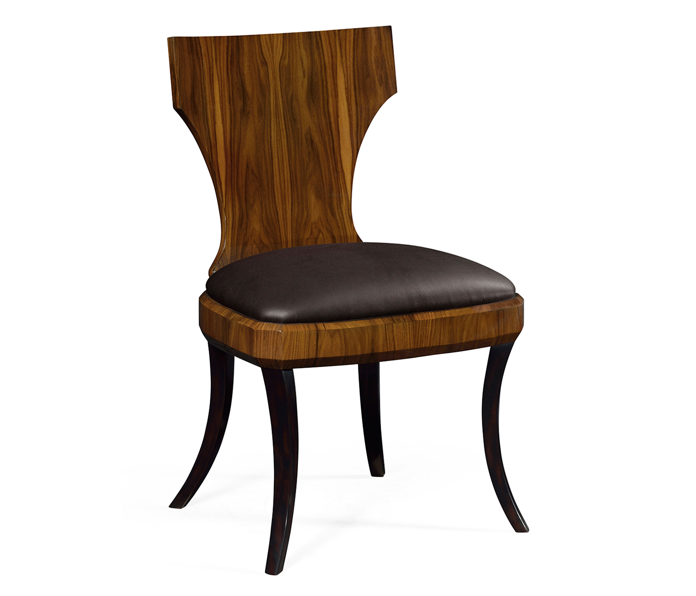 Art Deco Santos Rosewood Satin Klismos Chair