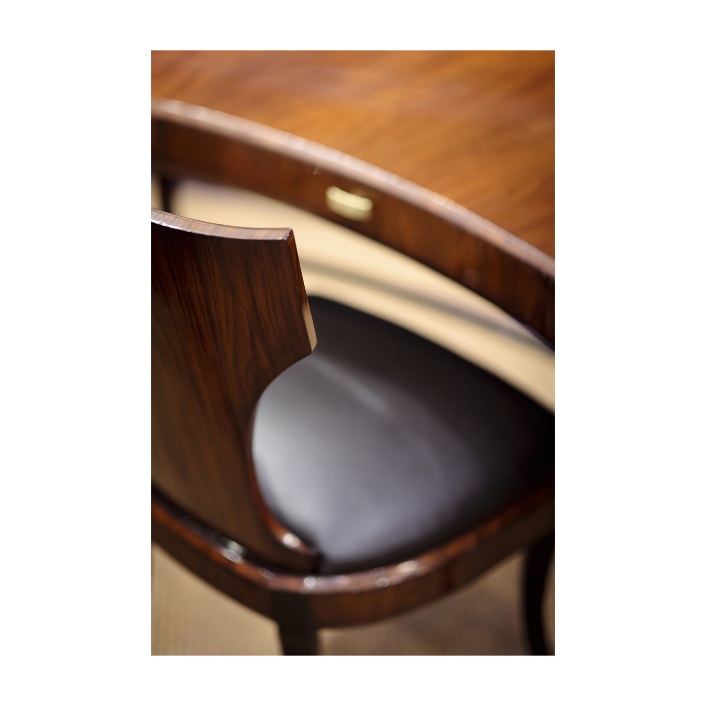 Art Deco Santos Rosewood Satin Klismos Chair