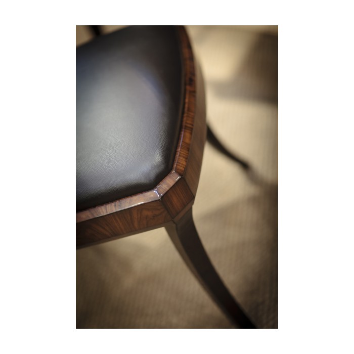 Art Deco Santos Rosewood Satin Klismos Chair