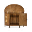 Adam Style Walnut & Satinwood Demilune TV Cabinet