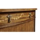 Adam Style Walnut & Satinwood Demilune TV Cabinet