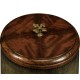 Round Mahogany Poker Chip Box