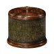 Round Mahogany Poker Chip Box